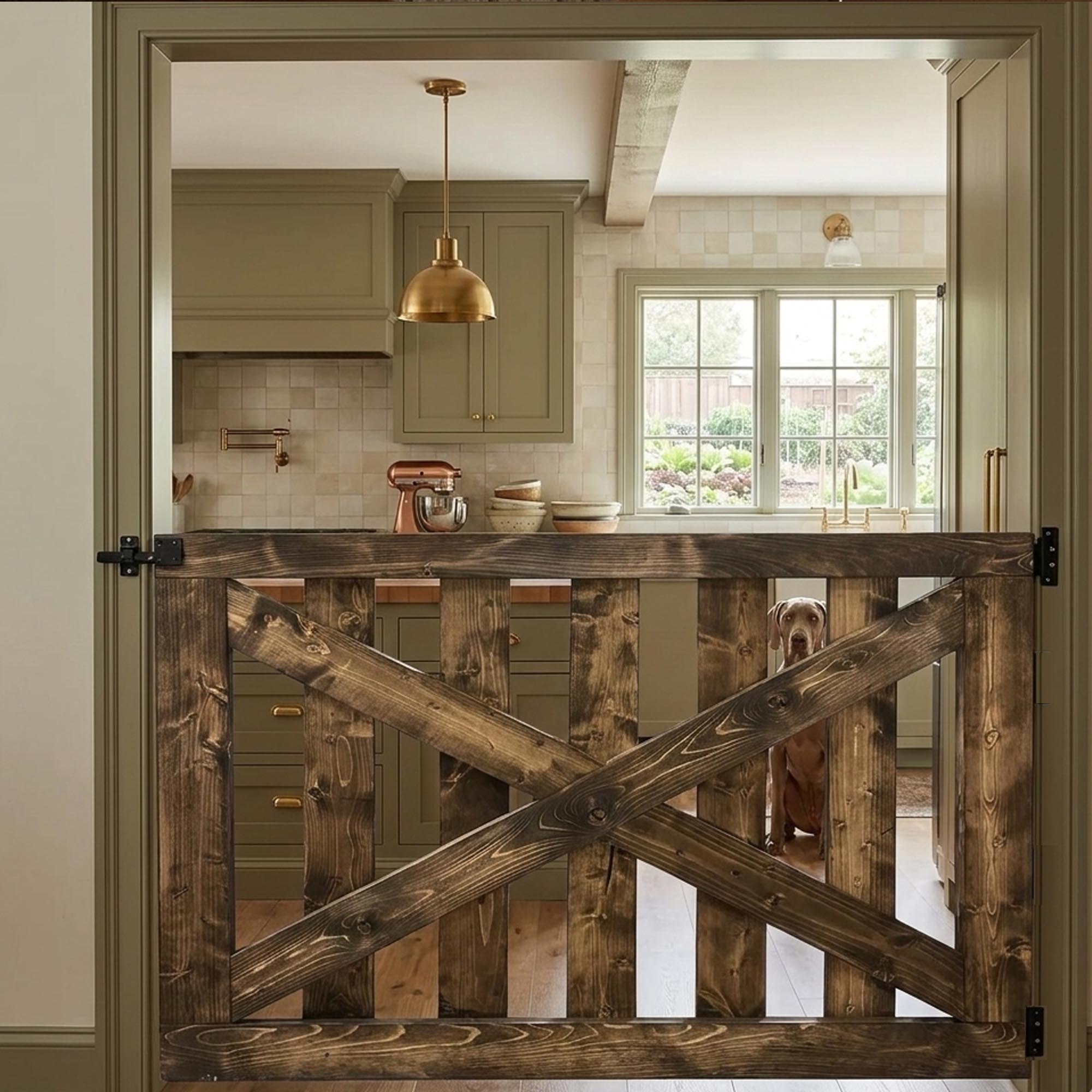 Custom Rustic Dog or Baby Gate Fence Style