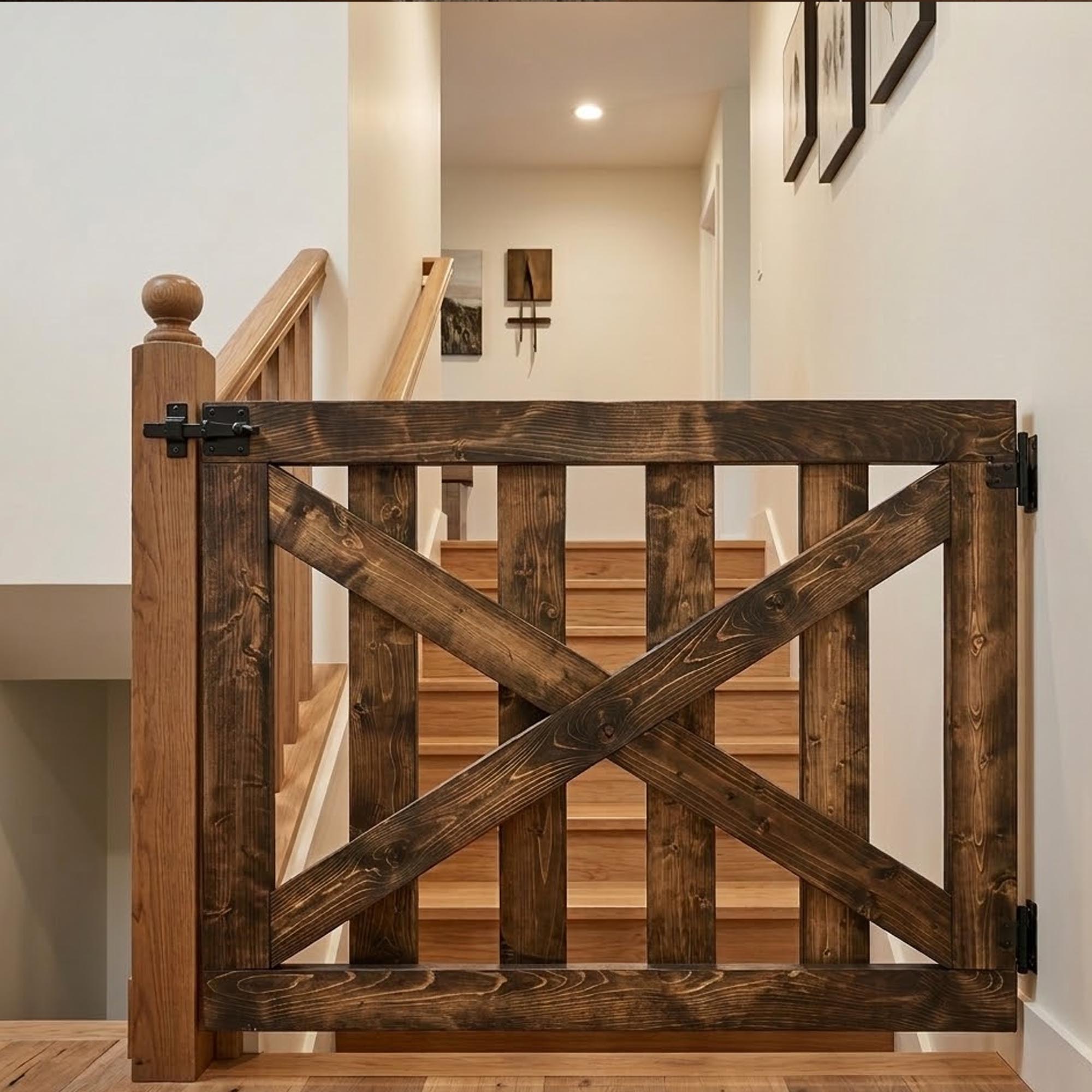 Custom Rustic Dog or Baby Gate Fence Style