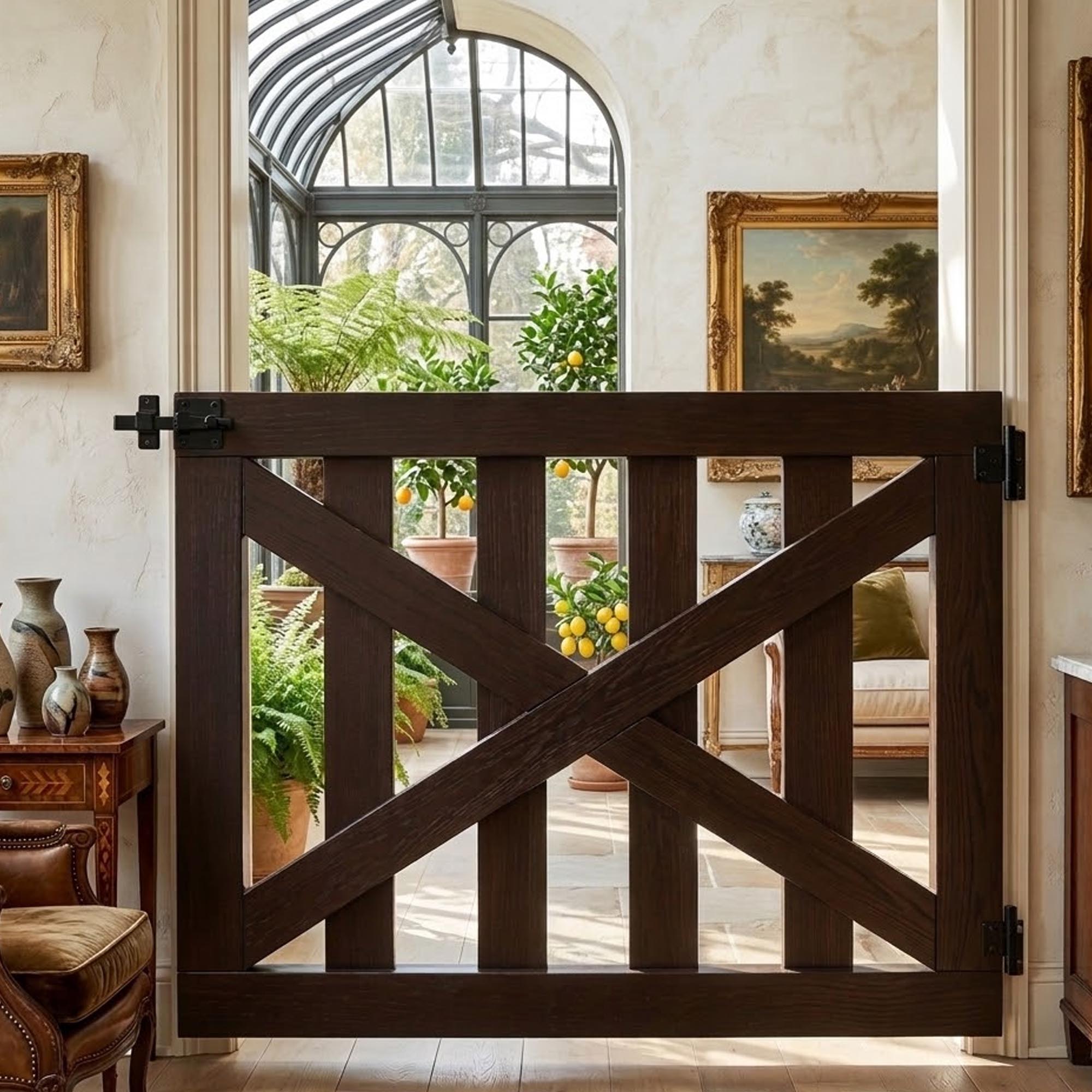 Custom Rustic Dog or Baby Gate Fence Style